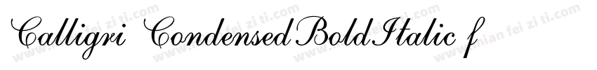 Calligri CondensedBoldItalic font字体转换